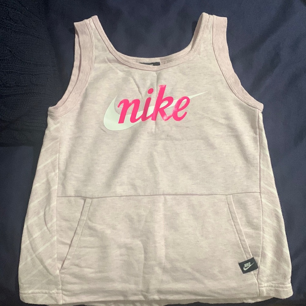 Gently worn Nike shorts (girls size M)  and tank (girls size L)